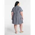 thumbnail image 2 of Terra & Sky Women's Plus Mini Fit And Flare Shirt Dress , Sizes 0X-5X, 2 of 4