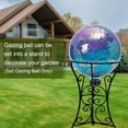 thumbnail image 6 of Gazing Ball, Iridescent Crackled Glass Mosaic Gazing Balls Sphere for Garden Lawn Outdoor Ornament Yard Decorative, 10-Inch, Purple, 6 of 9