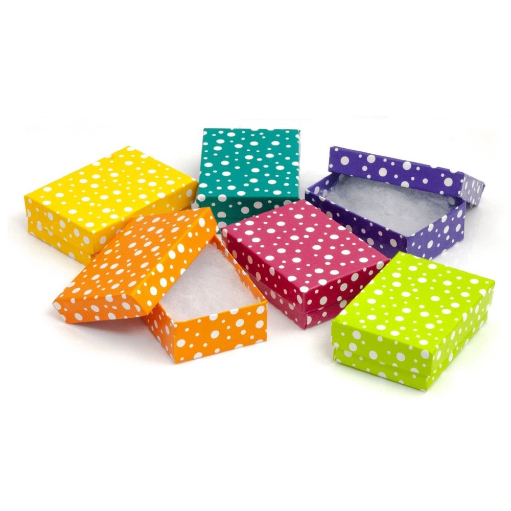  Multi Color Polka Dot Jewelry Gift Packaging Cotton