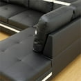 thumbnail image 6 of Lifestyle Furniture Biscuits Right-Facing Sectional & Ottoman in Black/White, 6 of 10