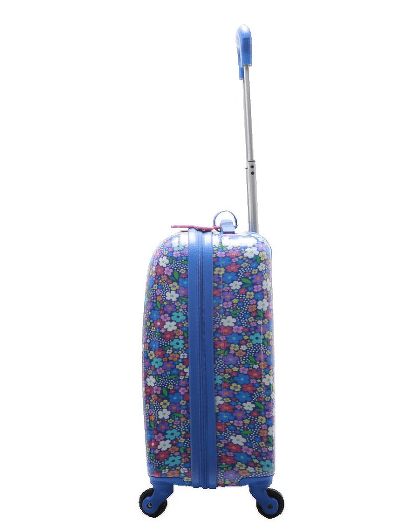 CRCKT 21-inch Flower Power Hardside Carry-On Kids Luggage With