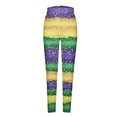 thumbnail image 4 of lcziwo Back Packs Sales for School, Women's High Waisted Tummy Control Workout Leggings Mardi Gras Glitter Print Legging Pants Gym Slim Fit Tight Yoga Pants Multicolor S, 4 of 6