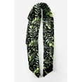 thumbnail image 2 of Bimba Black Palm Leaves Printed Pure Silk Scarf For Hair Neck Head Bandanas For Women 40 x 80 Inches, 2 of 6