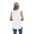 thumbnail image 3 of Womens Loose Fit Casual Flowy Tank Tops Sleeveless Summer Tops White S, 3 of 9