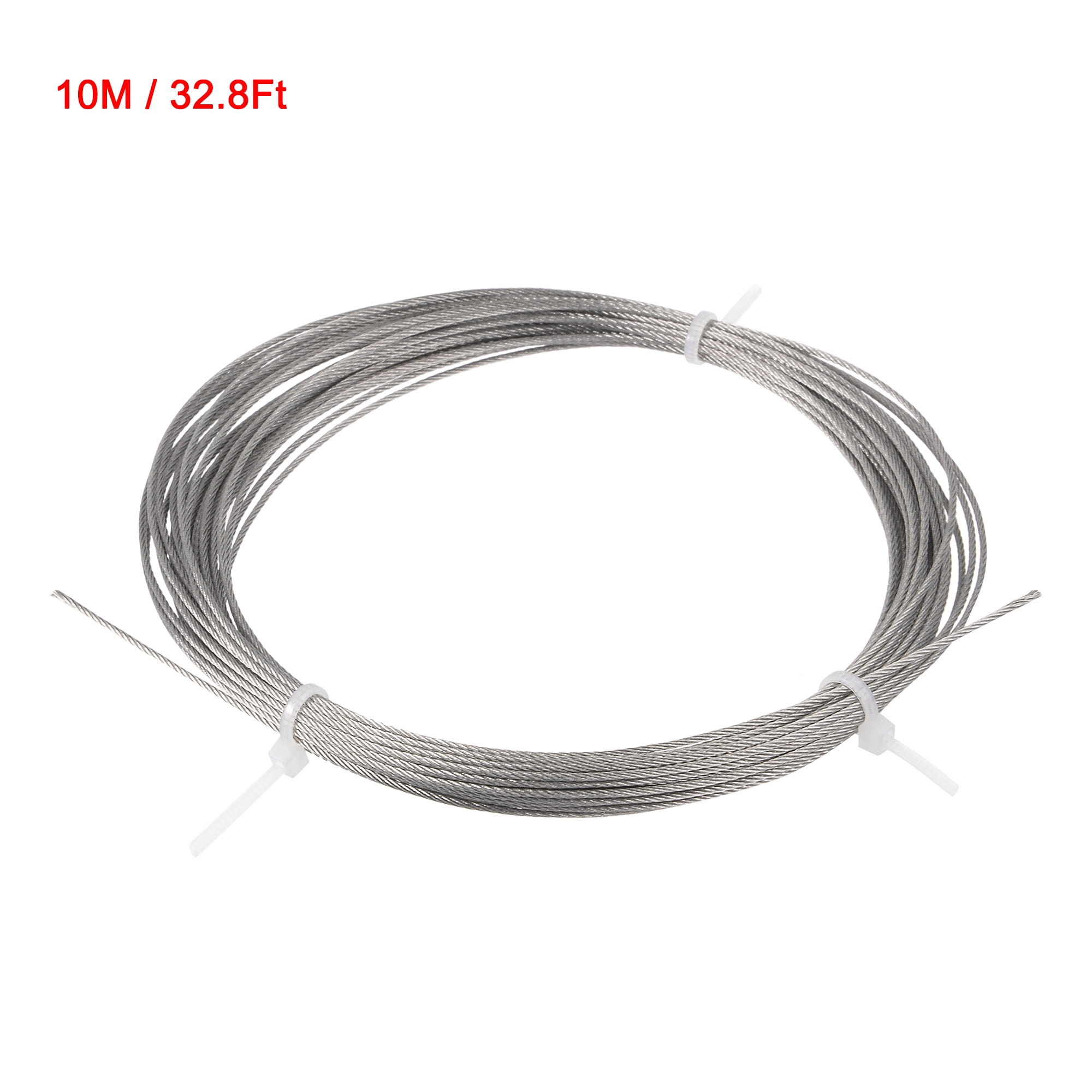Grinding Machine Grinder 10m x 2mm Stainless Steel Wire Rope Cable Gray LW 