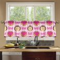 thumbnail image 3 of Ryvnso Hedgehog and Love Curtains Sets Short Curtain Rod Pocket Half Window Cafe Farmhouse Tier 2 Panels 57"W x 24"L, 3 of 7