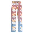 thumbnail image 7 of Easter Pajamas Pants Men Stretch Waist Drawstring Casual Sleepwear Cute Rabbit Print Soft Wide Leg Pants (Light Blue,3XL), 7 of 7