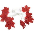 thumbnail image 1 of 1.5M 10LED Lighted Fall Autumn Maple Leaves Garland Halloween Decoration, 1 of 2