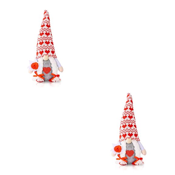Bewildely Muñeco de Navidad sin rostro, de juguete, decoración pequeña, de felpa de Acción de Gracias, adorno interior, regalos artesanales Tipo 2 2piezas Bewildely CBP181823