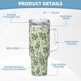 thumbnail image 5 of Salouo Green Snake for 40oz Water Bottle with Handle & Flip Straw - Stainless Steel Vacuum Insulated Tumbler-Reusable Travel Coffee Mug- Gifts for Women & Men, 5 of 8