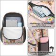 thumbnail image 4 of Highland Cow and Flower Print 17" School Backpacks for Teens,Waterproof Oxford Fabric,S-Shape Padded Straps for School,Travel,Hiking,Camping, 4 of 6