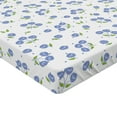 thumbnail image 2 of Ambesonne Floral Fitted Sheet, Vintage Rose Bouquets, Queen Size, Violet Blue Green White, 2 of 3