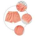 thumbnail image 7 of Akiihool Toddler Girls Jean Shorts Girl's Hem Elastic Waist Straight Leg Denim Shorts (Orange,18-24 Months), 7 of 7