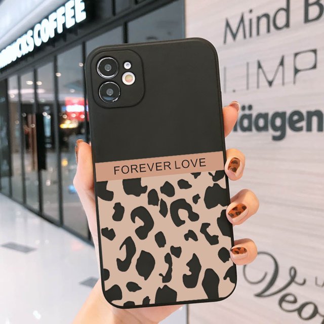 Funda De Silicona Impresa Leopardo Para iPhone 11 Pro Max Xs Xr 12 Mini 7 Plus 12 X 6 6s 7 8 Se 2020 Fundas De Moda