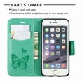 thumbnail image 2 of iPhone 6S Wallet Case, iPhone 6 Case, Dteck Embossed Butterfly Flip PU Leather Stand Card Slots Case Cover with Hand Strap For iPhone 6s / iPhone 6, Green, 2 of 5