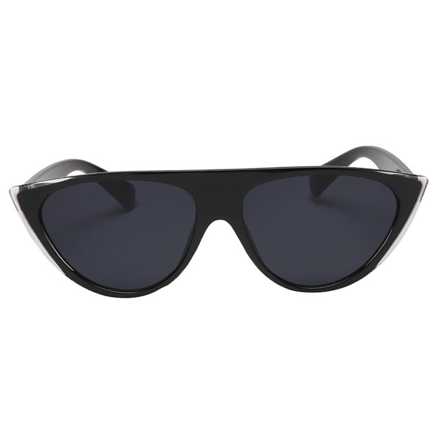 Gafas de Mujer Sol Protection UV Cuadradas de Gran Tamaño Espejuelos Moda Unisexó - marco negro brillante y lente gris negro, se describe Sunnimix Gafas de sol de la moda de las mujeres