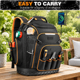 Heavy Duty Tool Backpack with Waterproof Molded Base, USB-C Charging ...
