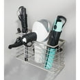 thumbnail image 2 of mDesign Steel Metal Wall Mount Hair Dryer Storage Organizer Basket Holder, Satin, 2 of 6