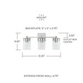 thumbnail image 3 of Capital Lighting 146831BN-532 Mason 3 Light 21" Wide Bathroom Vanity Light - Nickel, 3 of 7
