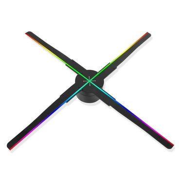 3D Hologram, 3d Fan Holographic Projector 52 Cm Wifi LED Sign Advertising Machine Built-in 8G Memory 552 Lamp Beads Support MP4/JPG/GIF/MOV Ideal Advertising Tool