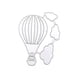 thumbnail image 1 of Bewildely Hot Air Balloon Carbon Steel Die Crafting Stencil Party Template DIY Scrapbook Decoration Banquet Reusable Event Type3 NO3, 1 of 6