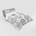 thumbnail image 3 of Occult Duvet Cover Set, Design Circular Pentagram Hidden Knowledge of Cosmos Themed Print, Bedding Set with Shams and Fitted Sheet, 3 Sizes, by Ambesonne, 3 of 3