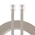 thumbnail image 3 of Extensión telefónica lisa cable plano, 7.62 m marfil, blanco, 3 of 4