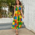 thumbnail image 3 of Building Blocks Construction Brick Sleeveless Dress Summer Women Clothes Dress for Pregnant Women Dresses, 3 of 9