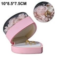 thumbnail image 2 of Gift diamond ring jewelry storage box-heart-shaped rose eternal flower ring box, 2 of 5