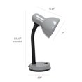 thumbnail image 4 of Simple Designs Basic Metal Desk Lamp with Flexible Hose Neck, 4 of 9