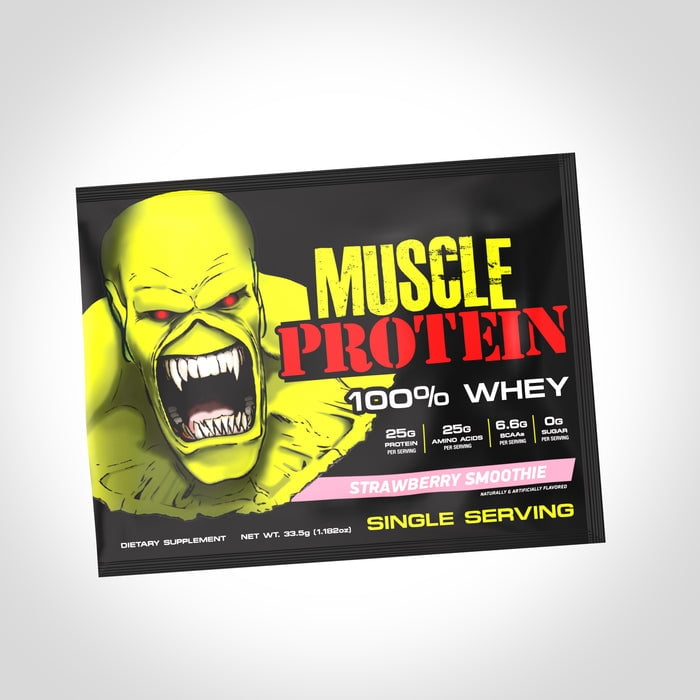 Goliath Labs Single Serving Protein Packs [1.182oz/Pack] Whey Protein Powder in 5 Flavors for Lean Muscle Gain & Workout | 25g Protein, Amino Acids, 6.6g BCAAs/Serving | Diet & Sports Nutrition