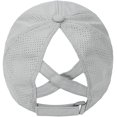 thumbnail image 2 of Sombrero de cola de caballo entrecruzado para mujer Gorra de béisbol de secado rápido Sombreros para el sol Protección UV Gorra deportiva Gris esquí esquí Gafas de esquí, 2 of 5