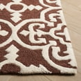 thumbnail image 4 of SAFAVIEH Cambridge Kimberly Geometric Wool Area Rug, Dark Brown/Ivory, 6' x 6' Square, 4 of 11