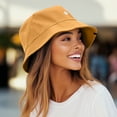 thumbnail image 5 of Dalix Lil Flower Embroidered Cotton Cap Outdoor Bucket Hat Womens in Golden Cream M Medium, 5 of 5