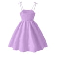 thumbnail image 4 of BFHHYA Girls Casual Flowy Midi Dress Lace Puff Sleeve Tiered Smocked Dress Teens Girls Summer Beach Boho Dresses 8-14 Years, 4 of 8