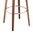 thumbnail image 3 of Daxton 26" Gray Faux Leather and Walnut Wood Bar Stool, 3 of 10