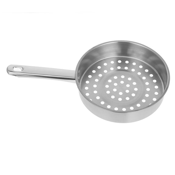 FRCOLOR Large Strainer Skimmer Ladle Pot Strainer Scoops Spider Strainer Kitchen Cooking Colander Spoon Utensil With Long Handle For Cooking Draining Frying Silver