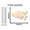 thumbnail image 2 of Unfinished Wood Hermit Crab Shape - Ocean - Beach - Nursery - Craft - up to 46" DIY 20" / 1/8", 2 of 3