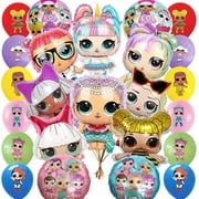LOL Birthday Party Decorations, 30Pcs L.O.L Balloons for Girls Birthday Party Decorations Kids Baby Shower Surprise Birthday Party Theme Supplies Decorations.