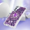 thumbnail image 6 of CCSmaller Glitter Clear Sparkly Bling Case for Samsung Galaxy A54 5G , Flowing Liquid Quicksand Cover with Diamond Ring Holder Case for Samsung Galaxy A54 5G LSZ Purple, 6 of 8