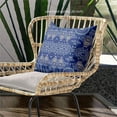 thumbnail image 3 of Amrita Sen Designs  26 x 26 in. Sephalina Paisley Leaves Broadcloth Indoor & Outdoor Zippered Pillow - Navy Blue, 3 of 6
