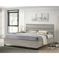 thumbnail image 6 of Roundhill Furniture Alvear Upholstered Wood Panel Bed, Dresser, Mirror, and Nightstand, Weathered Gray, King, 6 of 14