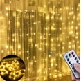 thumbnail image 1 of Guirnalda de luces LED de 3 x 3 m, 300 luces, multicolor, 8 modos de iluminación, control remoto USB de 5 V CC, ideal para decorar ventanas, uso interior para Navidad, bodas, hogar y patio (4 colores), 1 of 5