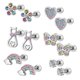 thumbnail image 3 of Rainbow Flower Heart Screw Back Earrings for Women - Hypoallergenic and Comfortable Cartilage Earrings with Dangling Design, 3 of 5