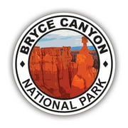 Round Bryce Canyon Sticker Decal - Self Adhesive Vinyl - Weatherproof - Made in USA - rv travel camp explore ut nps hoodoos