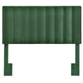 thumbnail image 2 of Upholstered Velvet Channel Headboard in Emerald (King/CalK:78.74in.Wx4.33in.Dx59.45in.H(59.54lbs.)), 2 of 3
