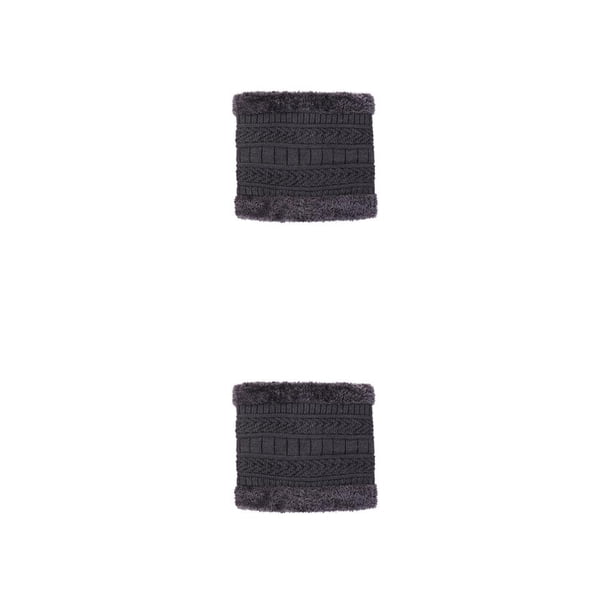 Calentador de cuello Minnieouse Pañuelo de lana Equipo de gris 2piezas