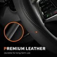 thumbnail image 6 of Car Steering Wheel Cover - Universal Car Accessory for Diverse Cars, Durable Leather Cover with Anti-Slip Lining, for Steering Wheel with a Diameter of 14.5"-15",Black, 6 of 8