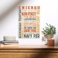 thumbnail image 2 of Chicago, Illinois, Typography (#2) Birch Wood Wall Sign (12x18 Rustic Home Decor, Ready to Hang Art), 2 of 5