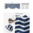 thumbnail image 6 of Fsddascl Navy Blue Moire Tie Up Valance Curtains for Windows, Kitchen Curtains Window Treatments, Water Ripple Stripe Farmhouse Short Window Shades Valances for Bedroom Bathroom Cafe 42"x18", 6 of 7